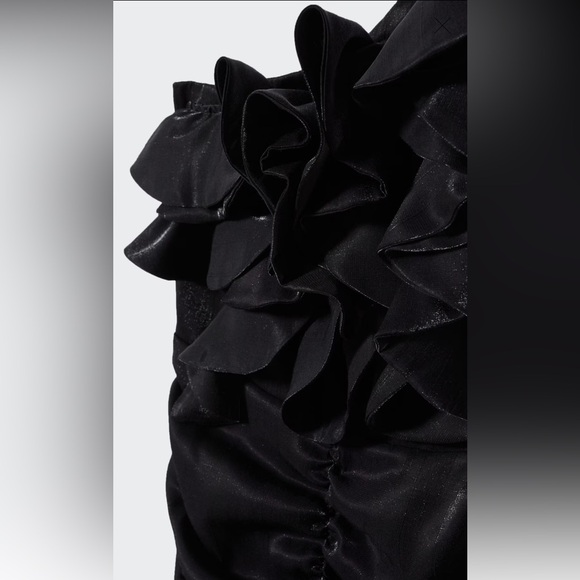 MANGO Ruffle Draped mini dress - Picture 6 of 12